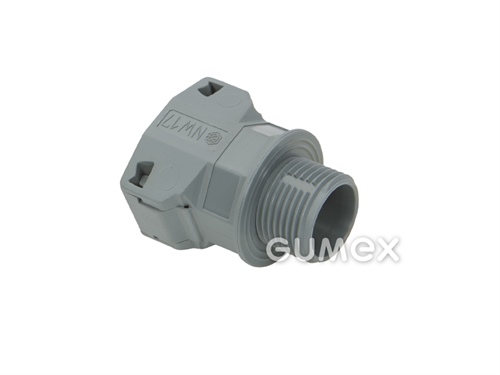 NORDUC A 183 P, für Rohrschützer 10mm, Außengewinde PG11, IP65, PA6, grau, 